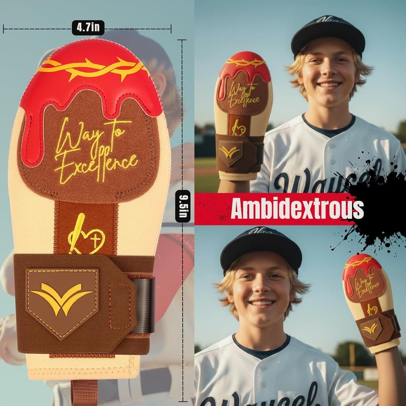 Waycel Sliding Mitts - Baseball Sliding Mitt for Youth - Ice Cream Sliding Mitt Baseball - Softball - Image 3